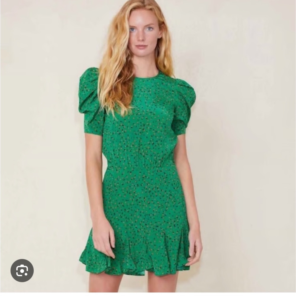 Veronica Beard Green Cut Out Blouse - Picture 2 of 5